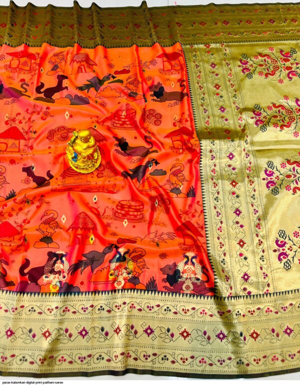 PARAS KALAMKARI DIGITAL PRINT PAITHANI SAREE AMAZING CATALOGUE 2023