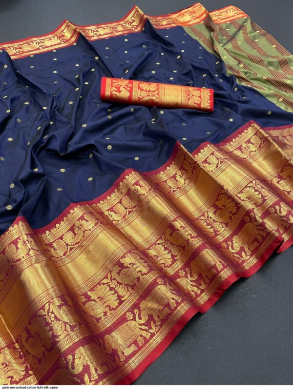 PURE MERCERISED COTTON LICHI SILK SAREE AMAZING CATALOGUE 2023