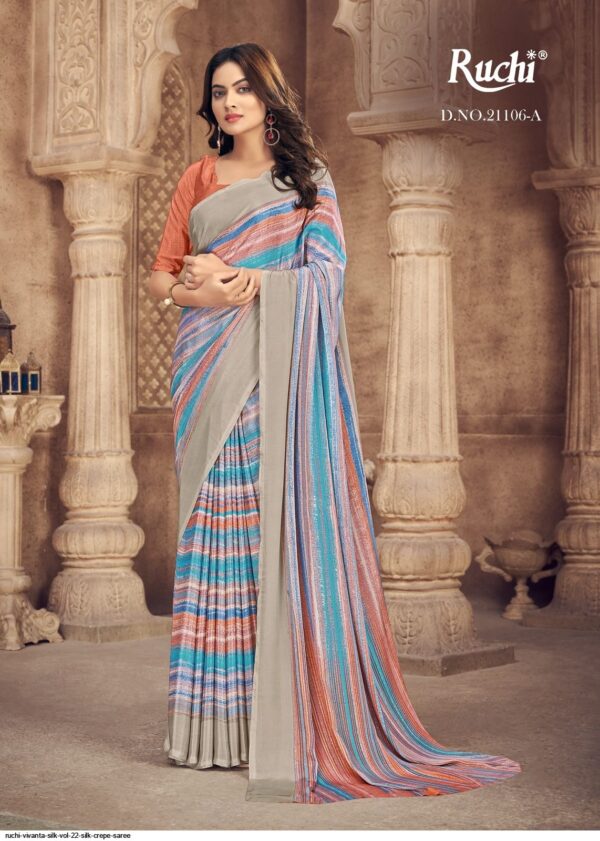 RUCHI VIVANTA SILK VOL 22 CREPE SAREE AMAZING CATALOGUE 2023