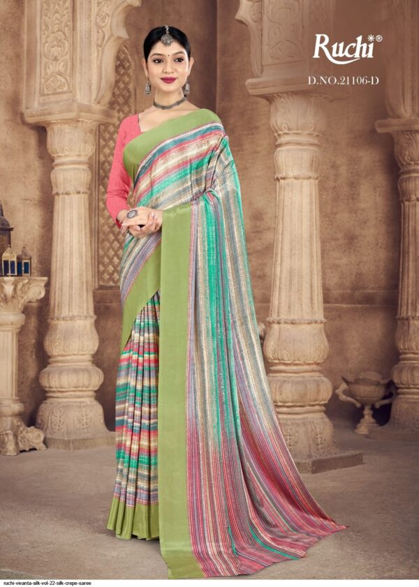 RUCHI VIVANTA SILK VOL 22 CREPE SAREE AMAZING CATALOGUE 2023