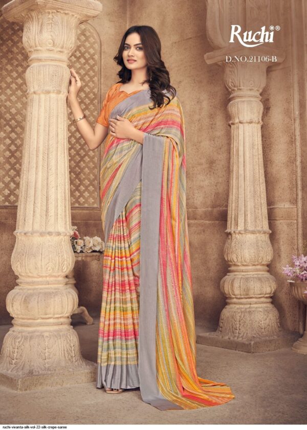 RUCHI VIVANTA SILK VOL 22 CREPE SAREE AMAZING CATALOGUE 2023