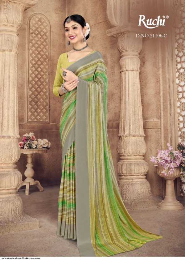 RUCHI VIVANTA SILK VOL 22 CREPE SAREE AMAZING CATALOGUE 2023