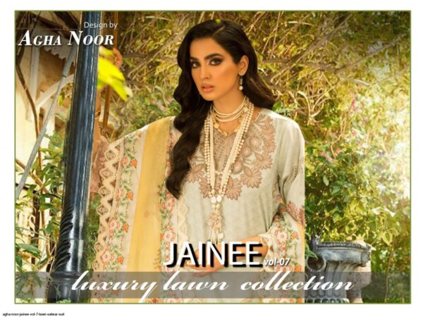 AGHA NOOR JAINEE VOL 7 LAWN SALWAR SUIT AMAZING CATALOGUE 2023