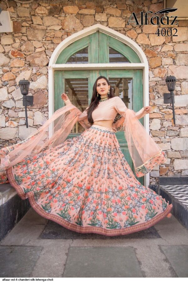 ALFAAZ VOL 4 CHANDERI SILK LEHENGA CHOLI AMAZING CATALOGUE 2023