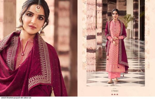 AMIRAH KHWAHISH JACQUARD SILK SALWAR SUIT AMAZING CATALOGUE 2023