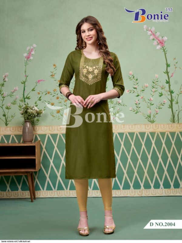 BONIE VICTORIA VOL 2 SILK KURTI SET AMAZING CATALOGUE 2023