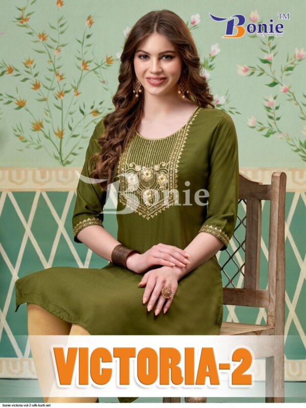 BONIE VICTORIA VOL 2 SILK KURTI SET AMAZING CATALOGUE 2023