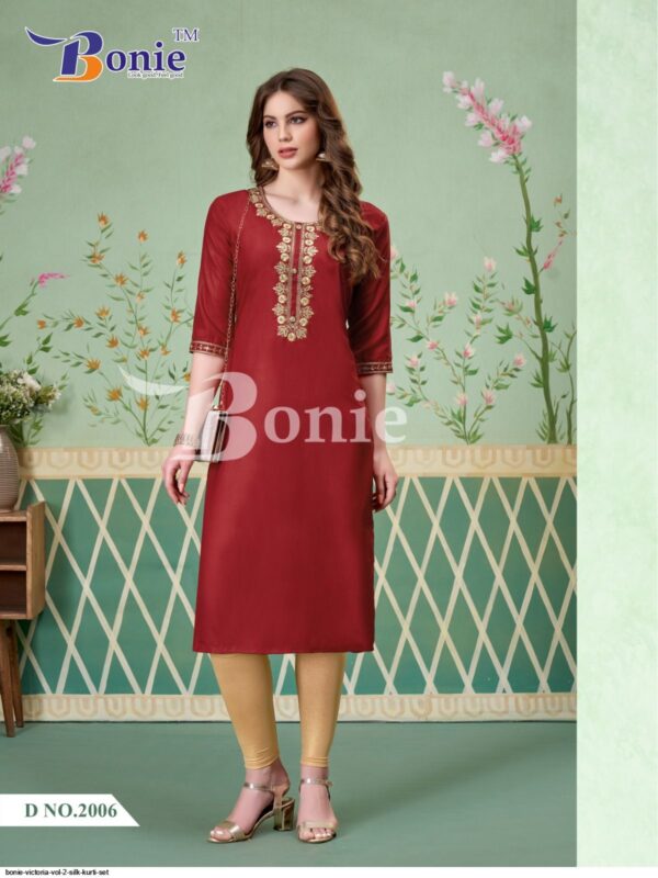 BONIE VICTORIA VOL 2 SILK KURTI SET AMAZING CATALOGUE 2023