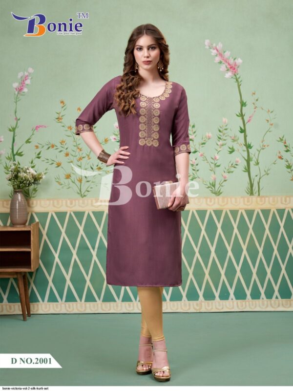 BONIE VICTORIA VOL 2 SILK KURTI SET AMAZING CATALOGUE 2023