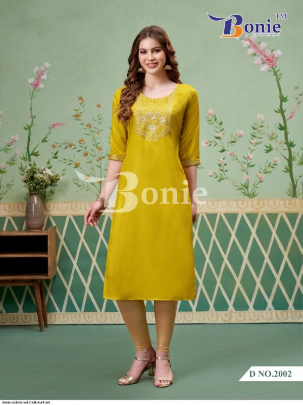 BONIE VICTORIA VOL 2 SILK KURTI SET AMAZING CATALOGUE 2023