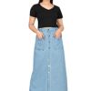 DENIM POCKET LONG SKIRTS AMAZING CATALOGUE 2023