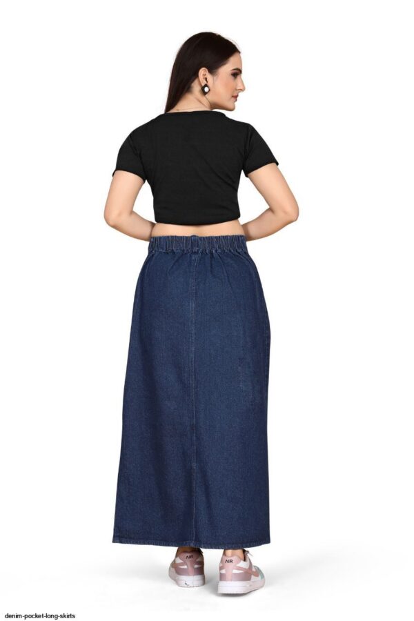 DENIM POCKET LONG SKIRTS AMAZING CATALOGUE 2023