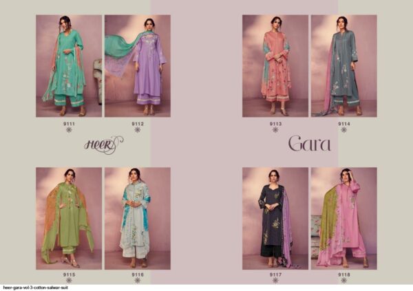 HEER GARA VOL 3 COTTON SALWAR SUIT AMAZING CATALOGUE 2023