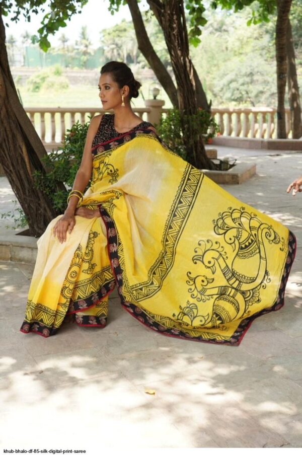 KHUB BHALO DF 85 SILK DIGITAL PRINT SAREE AMAZING CATALOGUE 2023