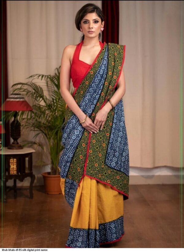 KHUB BHALO DF 85 SILK DIGITAL PRINT SAREE AMAZING CATALOGUE 2023