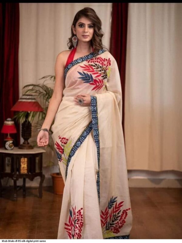 KHUB BHALO DF 85 SILK DIGITAL PRINT SAREE AMAZING CATALOGUE 2023