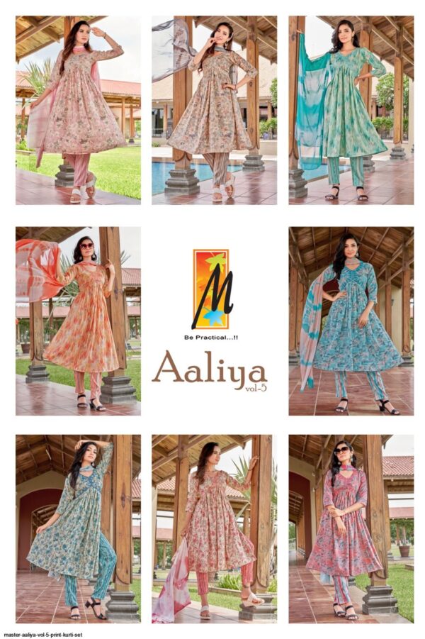 MASTER AALIYA VOL 5 PRINT KURTI SET AMAZING CATALOGUE 2023