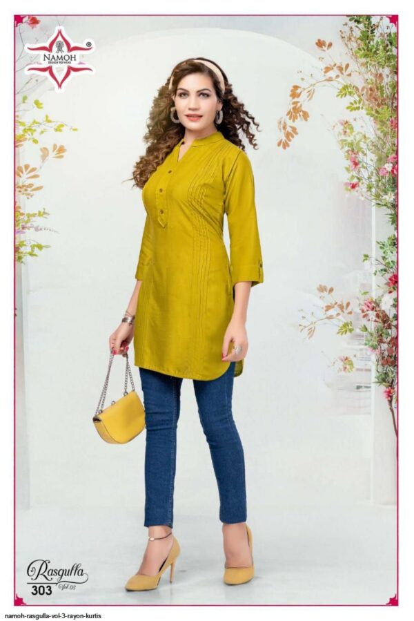 NAMOH RASGULLA VOL 3 RAYON KURTIS AMAZING CATALOGUE 2023