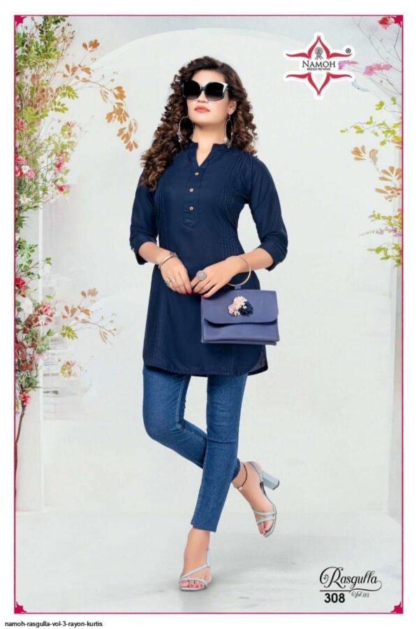 NAMOH RASGULLA VOL 3 RAYON KURTIS AMAZING CATALOGUE 2023