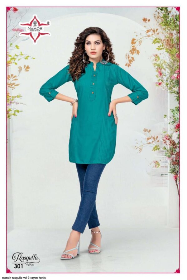 NAMOH RASGULLA VOL 3 RAYON KURTIS AMAZING CATALOGUE 2023