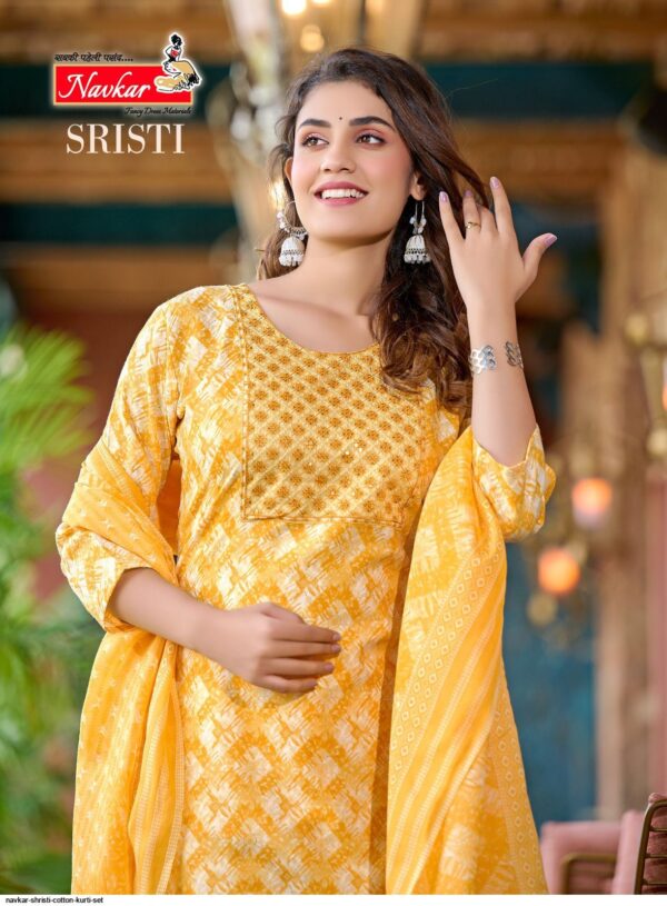 NAVKAR SHRISTI COTTON KURTI SET AMAZING CATALOGUE 2023