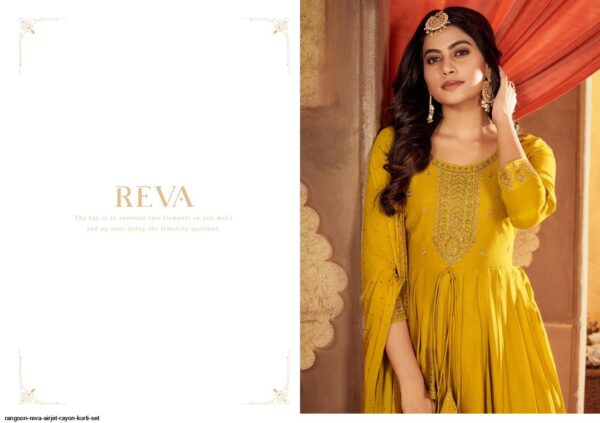 RANGOON REVA AIRJET RAYON KURTI SET AMAZING CATALOGUE 2023