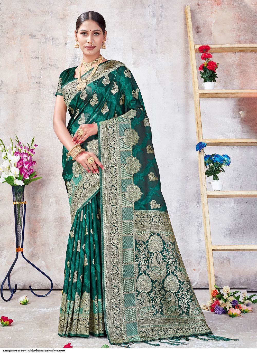 SANGAM SAREE MUKTA BANARASI SILK SAREE Stunning catalog Rehmat Boutique