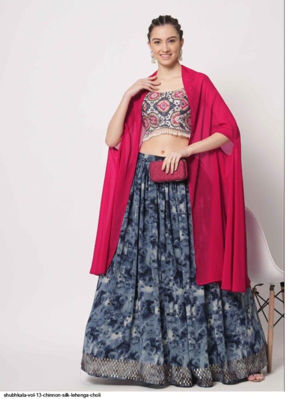 SHUBHKALA VOL 13 CHINNON SILK LEHENGA CHOLI AMAZING CATALOGUE 2023