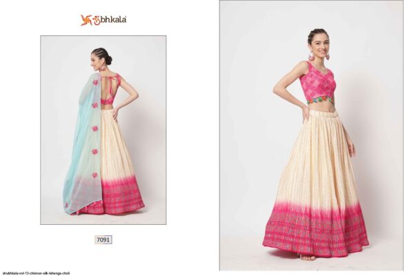 SHUBHKALA VOL 13 CHINNON SILK LEHENGA CHOLI AMAZING CATALOGUE 2023