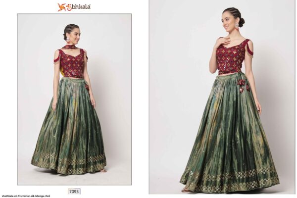 SHUBHKALA VOL 13 CHINNON SILK LEHENGA CHOLI AMAZING CATALOGUE 2023