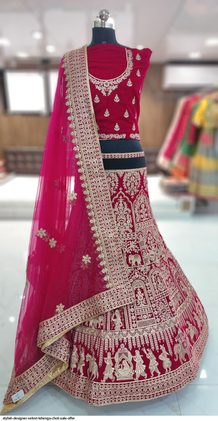Banarasee Zari Brown Designer Lehenga - Daabu Jaipur