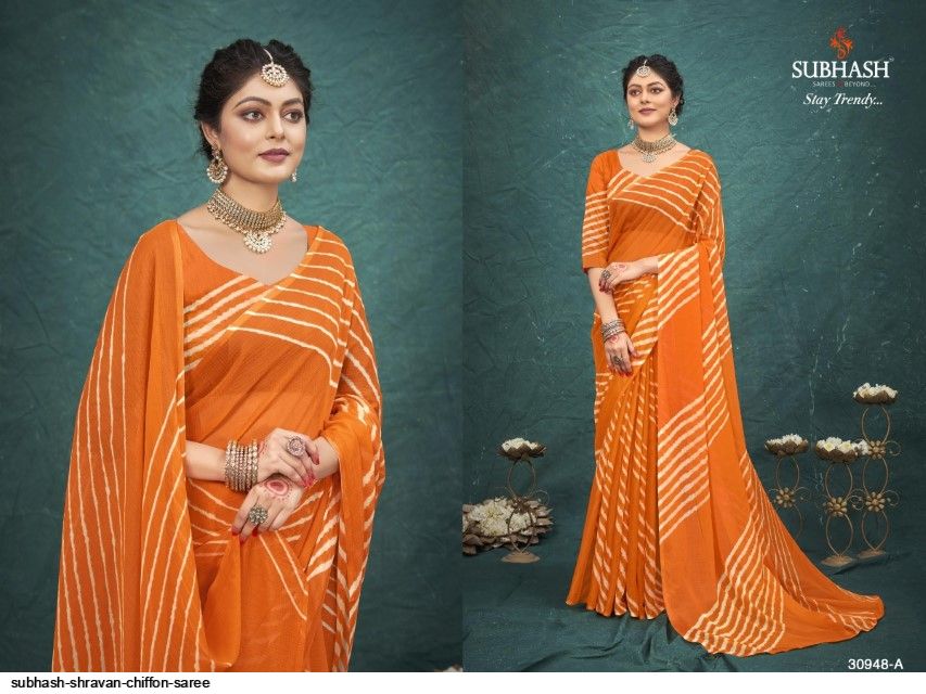 subhash shravan chiffon saree 4087