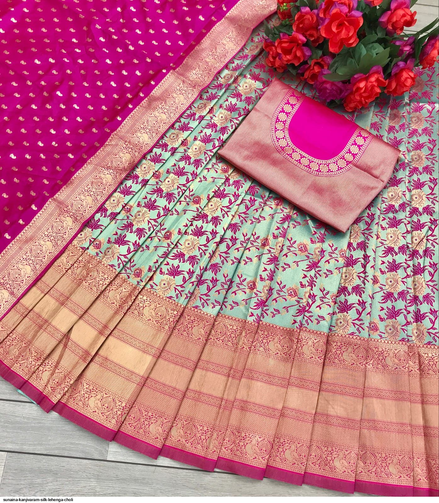 $60 - $121 - Bridal Kanjivaram Silk Wedding Lehenga Choli, Bridal Kanjivaram  Silk Wedding Lehengas and Bridal Kanjivaram Silk Ghagra Chaniya Cholis  online shopping