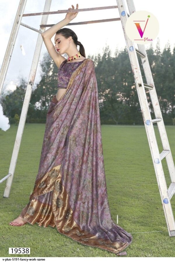 V PLUS 5191 FANCY WORK SAREE AMAZING CATALOGUE 2023