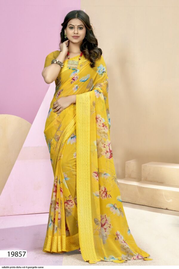 VALLABHI PRINTS DISHU VOL 4 GEORGETTE SAREE AMAZING CATALOGUE 2023