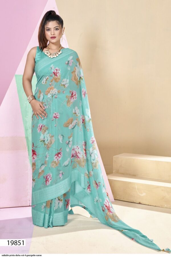 VALLABHI PRINTS DISHU VOL 4 GEORGETTE SAREE AMAZING CATALOGUE 2023