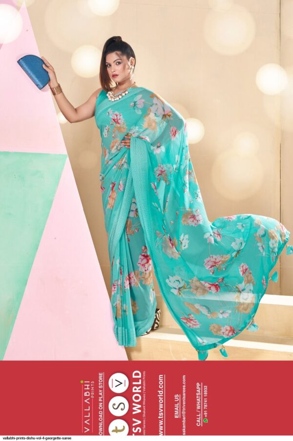 VALLABHI PRINTS DISHU VOL 4 GEORGETTE SAREE AMAZING CATALOGUE 2023