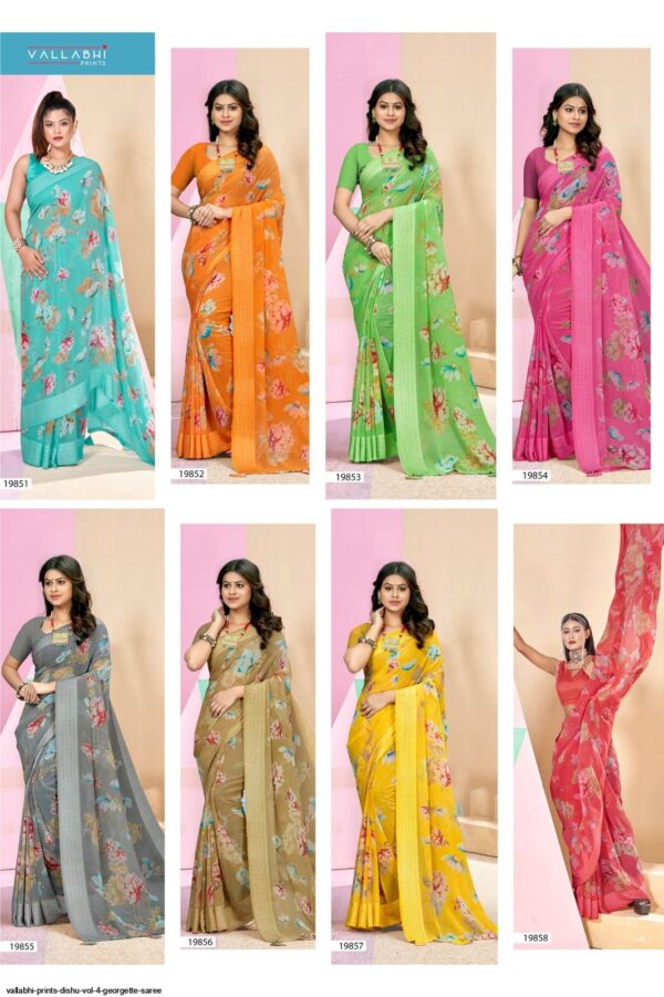 VALLABHI PRINTS DISHU VOL 4 GEORGETTE SAREE AMAZING CATALOGUE 2023