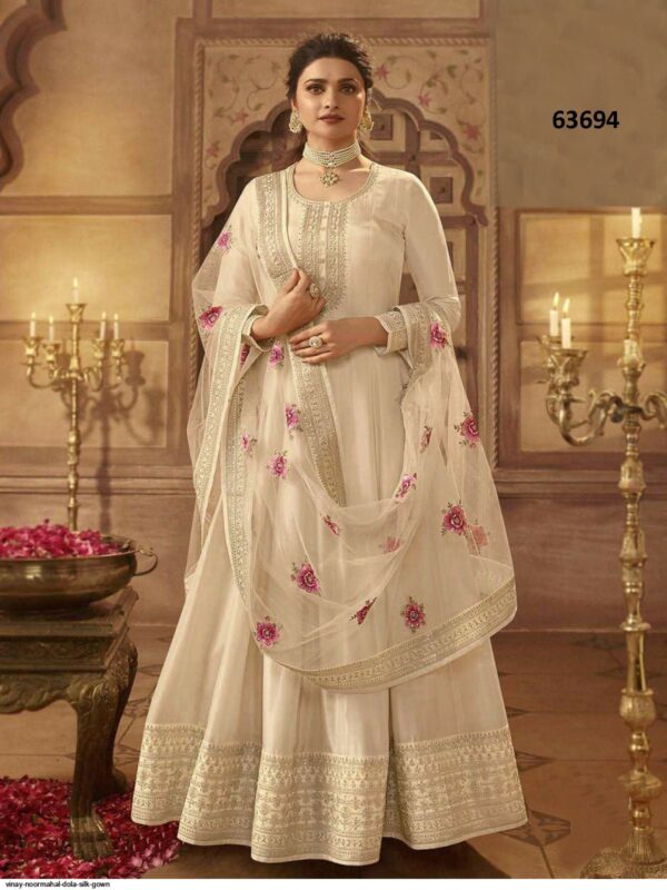 VINAY NOORMAHAL DOLA SILK GOWN AMAZING CATALOGUE 2023