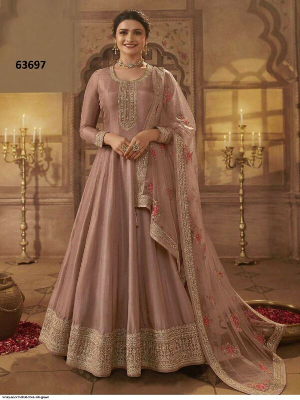 VINAY NOORMAHAL DOLA SILK GOWN AMAZING CATALOGUE 2023