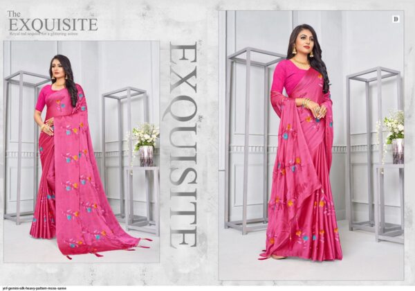 YNF GEMINI SILK HEAVY PATTERN MOSS SAREE AMAZING CATALOGUE 2023