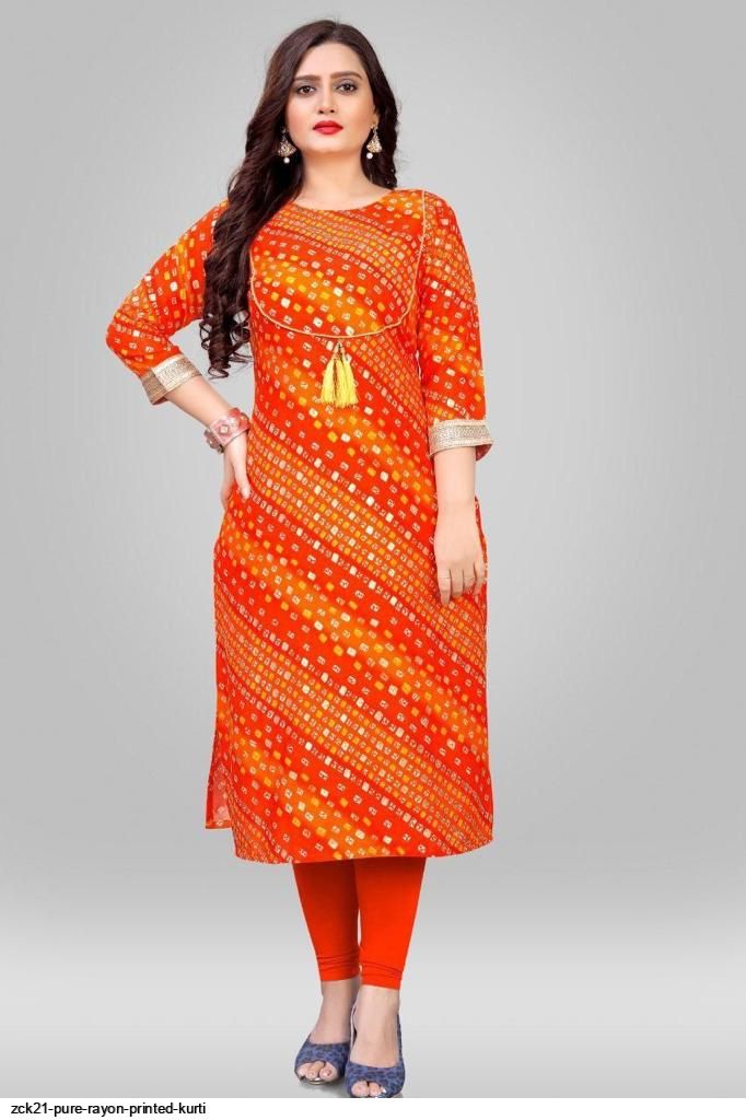 Orange kurti matching outlet leggings