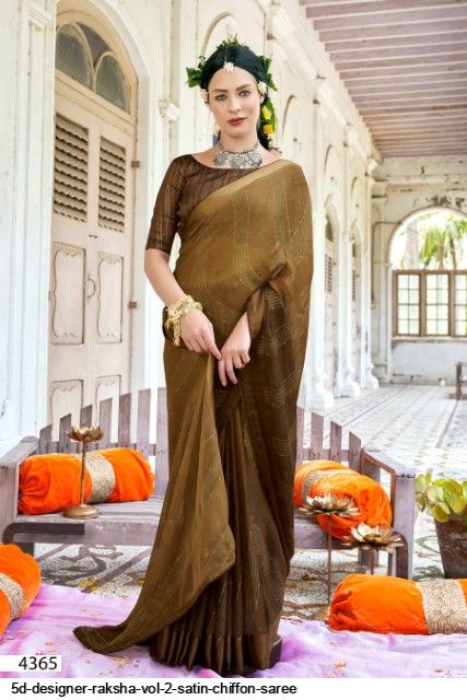 new designer MOSS CHIFFON saree