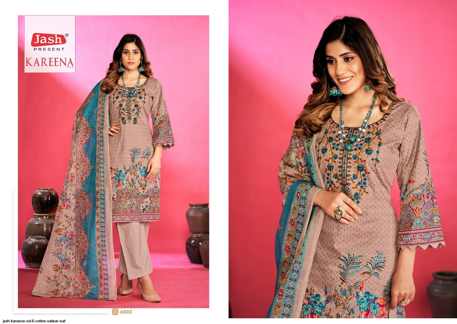 Pink Cotton Churidar Suit After Six Wear