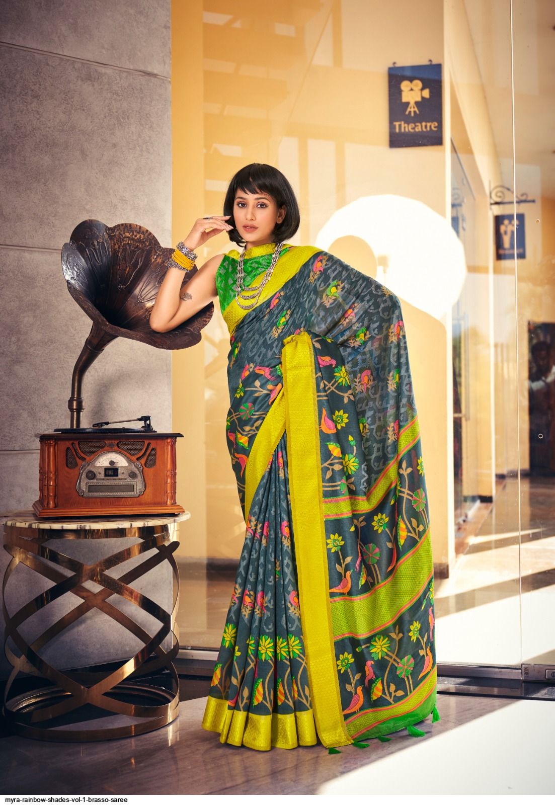 Buy Teal Sarees for Women by MIRCHI FASHION Online | Ajio.com