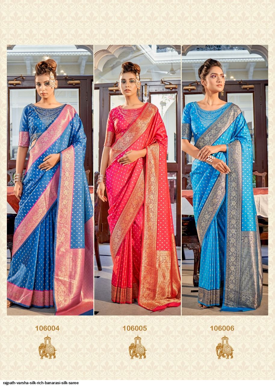 Women's Banarasi Soft Lichi Silk Saree For Beautiful Rich Pallu & Jacq