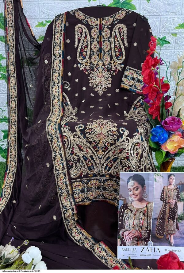 ZAHA AAEESHA VOL 2 SALWAR SUIT 10113 AMAZING CATALOGUE 2023