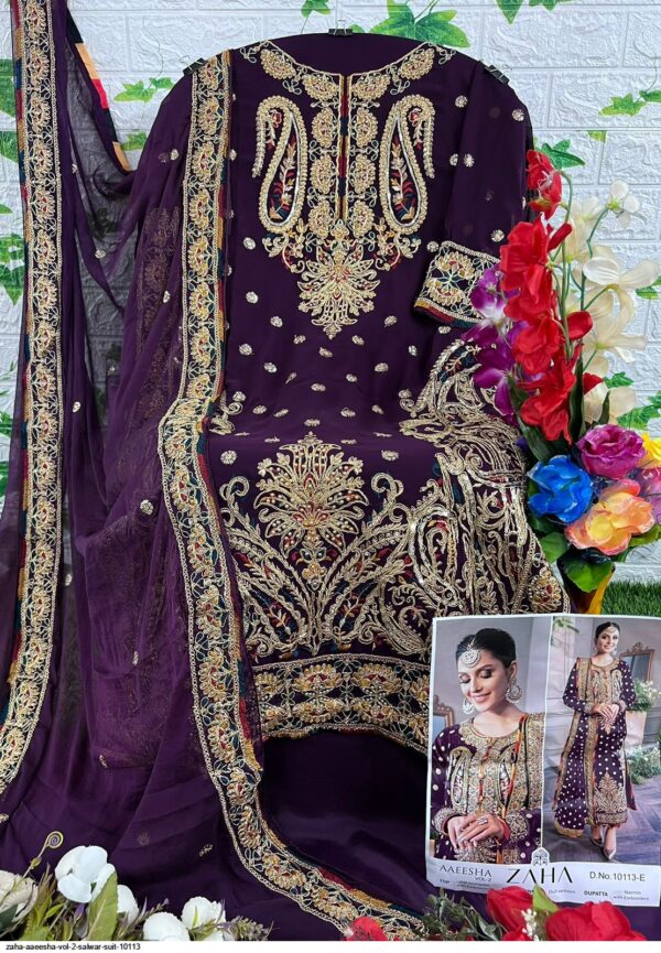 ZAHA AAEESHA VOL 2 SALWAR SUIT 10113 AMAZING CATALOGUE 2023