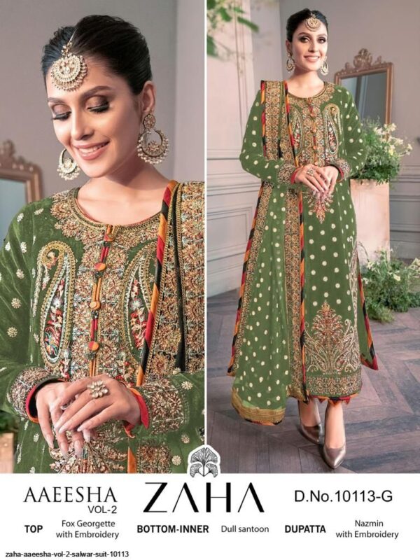 ZAHA AAEESHA VOL 2 SALWAR SUIT 10113 AMAZING CATALOGUE 2023