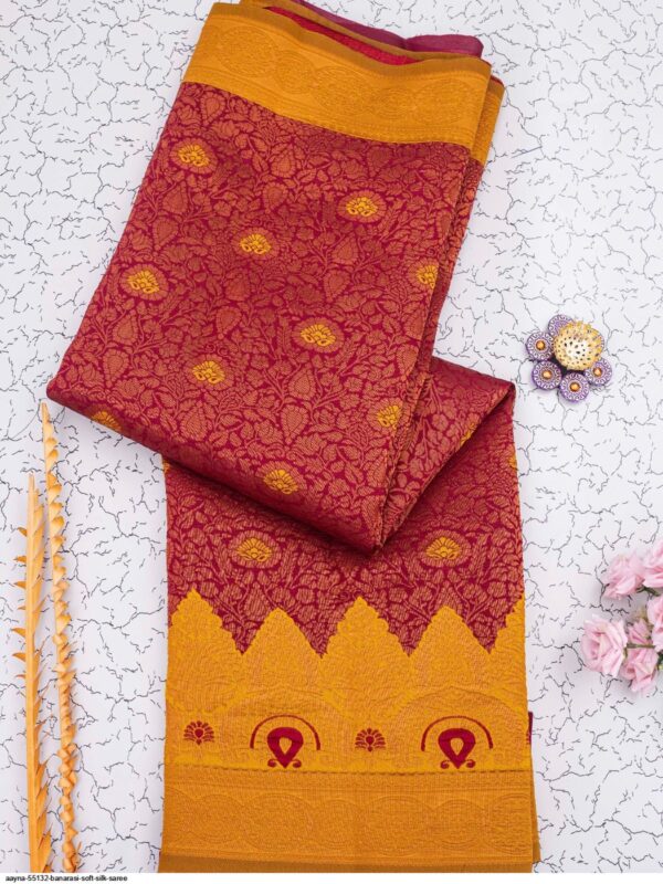 AAYNA 55132 BANARASI SOFT SILK SAREE AMAZING CATALOGUE 2023